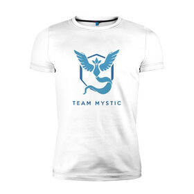 Мужская футболка премиум с принтом Team mystic , 92% хлопок, 8% лайкра | приталенный силуэт, круглый вырез ворота, длина до линии бедра, короткий рукав | 