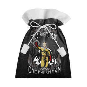 Подарочный 3D мешок с принтом One Punch Man , 100% полиэстер | Размер: 29*39 см | one punch man | saitama | ванпанчмен | сайтама