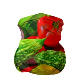 Бандана-труба 3D с принтом Овощи , 100% полиэстер, ткань с особыми свойствами — Activecool | плотность 150‒180 г/м2; хорошо тянется, но сохраняет форму | апельсин | диета | киви | лук | овощ | огурец | помидор