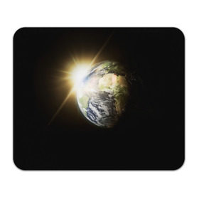 Коврик прямоугольный с принтом Восход солнца , натуральный каучук | размер 230 х 185 мм; запечатка лицевой стороны | Тематика изображения на принте: звёзды | космическое пространство | космос | планета | солнце