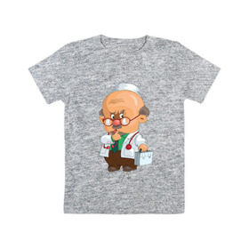 Детская футболка хлопок с принтом Забавные профессии 7 , 100% хлопок | круглый вырез горловины, полуприлегающий силуэт, длина до линии бедер | вектор | врач | люди
