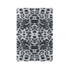 Обложка для паспорта матовая кожа с принтом Снежный Барс , натуральная матовая кожа | размер 19,3 х 13,7 см; прозрачные пластиковые крепления | Тематика изображения на принте: пятна