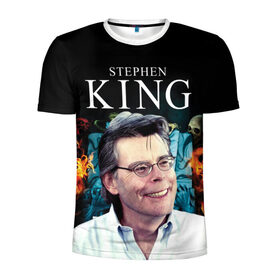 Мужская футболка 3D спортивная с принтом Стивен Кинг - Король ужасов , 100% полиэстер с улучшенными характеристиками | приталенный силуэт, круглая горловина, широкие плечи, сужается к линии бедра | Тематика изображения на принте: король ужасов | писатель | триллер | ужасы