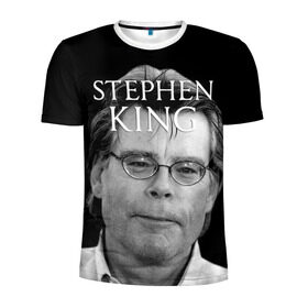 Мужская футболка 3D спортивная с принтом Стивен Кинг - Король ужасов , 100% полиэстер с улучшенными характеристиками | приталенный силуэт, круглая горловина, широкие плечи, сужается к линии бедра | король ужасов | писатель | триллер | ужасы