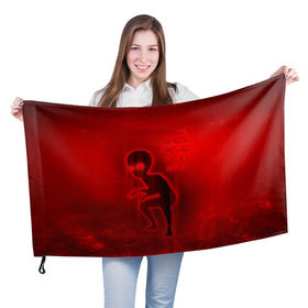 Флаг 3D с принтом They belive in you , 100% полиэстер | плотность ткани — 95 г/м2, размер — 67 х 109 см. Принт наносится с одной стороны | инопланетяне | инопланетянин | красный | марс | марсианин | нло