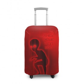Чехол для чемодана 3D с принтом They belive in you , 86% полиэфир, 14% спандекс | двустороннее нанесение принта, прорези для ручек и колес | инопланетяне | инопланетянин | красный | марс | марсианин | нло