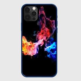 Чехол для iPhone 12 Pro с принтом Битва огней , силикон | область печати: задняя сторона чехла, без боковых панелей | красный | огонь | синий