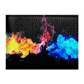 Обложка для студенческого билета с принтом Битва огней , натуральная кожа | Размер: 11*8 см; Печать на всей внешней стороне | Тематика изображения на принте: красный | огонь | синий
