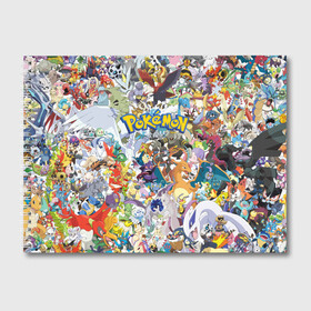 Альбом для рисования с принтом Покемоны , 100% бумага
 | матовая бумага, плотность 200 мг. | ash ketchum | pokemon | пикачу | покебол | покемон | эш