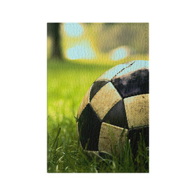 Обложка для паспорта матовая кожа с принтом Футбол , натуральная матовая кожа | размер 19,3 х 13,7 см; прозрачные пластиковые крепления | стадион | футбольное поле | футбольный мяч