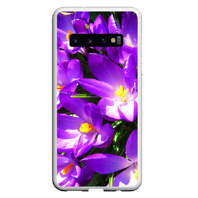 Чехол для Samsung Galaxy S10 с принтом Сиреневая прелесть , Силикон | Область печати: задняя сторона чехла, без боковых панелей | Тематика изображения на принте: лепестки | прикольные картинки | сиреневый | цветочки | цветы