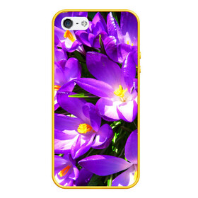 Чехол для iPhone 5/5S матовый с принтом Сиреневая прелесть , Силикон | Область печати: задняя сторона чехла, без боковых панелей | лепестки | прикольные картинки | сиреневый | цветочки | цветы