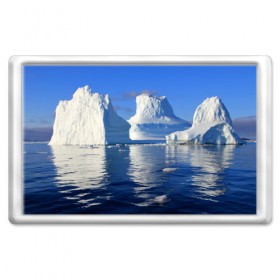 Магнит 45*70 с принтом Айсберг , Пластик | Размер: 78*52 мм; Размер печати: 70*45 | айсберг | антаркида | арктика | вода | лёд | океан | отражение | север | солнце | холод