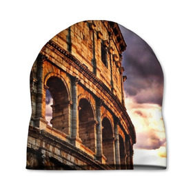 Шапка 3D с принтом Колизей , 100% полиэстер | универсальный размер, печать по всей поверхности изделия | архитектура | италия | колизей | отпуск | путешествие | развалины | туризм | турист