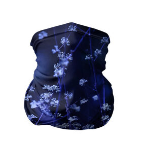 Бандана-труба 3D с принтом Ночные цветы , 100% полиэстер, ткань с особыми свойствами — Activecool | плотность 150‒180 г/м2; хорошо тянется, но сохраняет форму | лепестки | ночь | прикольные картинки | синий | цветочки | цветы