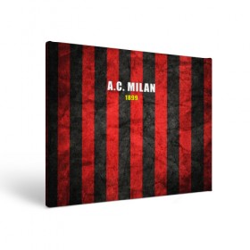 Холст прямоугольный с принтом A.C. Milan , 100% ПВХ |  | болельщик | италия | клуб | милан | фанат | футбол | футболист