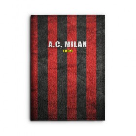 Обложка для автодокументов с принтом A.C. Milan , натуральная кожа |  размер 19,9*13 см; внутри 4 больших “конверта” для документов и один маленький отдел — туда идеально встанут права | болельщик | италия | клуб | милан | фанат | футбол | футболист