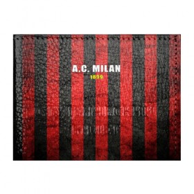 Обложка для студенческого билета с принтом A.C. Milan , натуральная кожа | Размер: 11*8 см; Печать на всей внешней стороне | болельщик | италия | клуб | милан | фанат | футбол | футболист