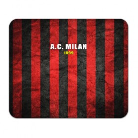 Коврик прямоугольный с принтом A.C. Milan , натуральный каучук | размер 230 х 185 мм; запечатка лицевой стороны | болельщик | италия | клуб | милан | фанат | футбол | футболист