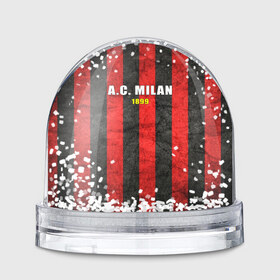 Водяной шар с принтом A.C. Milan , Пластик | Изображение внутри шара печатается на глянцевой фотобумаге с двух сторон | болельщик | италия | клуб | милан | фанат | футбол | футболист