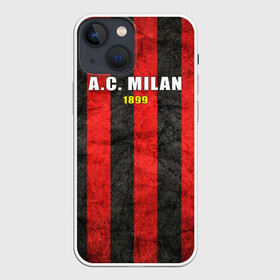 Чехол для iPhone 13 mini с принтом A.C. Milan ,  |  | болельщик | италия | клуб | милан | фанат | футбол | футболист