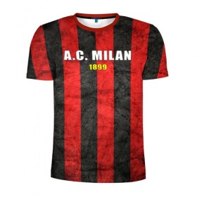 Мужская футболка 3D спортивная с принтом A.C. Milan , 100% полиэстер с улучшенными характеристиками | приталенный силуэт, круглая горловина, широкие плечи, сужается к линии бедра | болельщик | италия | клуб | милан | фанат | футбол | футболист