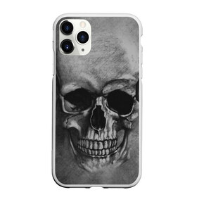 Чехол для iPhone 11 Pro матовый с принтом Череп , Силикон |  | skelet | skull | кости | мертвец | серый | скелет | череп