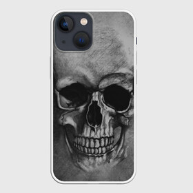 Чехол для iPhone 13 mini с принтом Череп ,  |  | skelet | skull | кости | мертвец | серый | скелет | череп