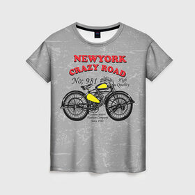 Женская футболка 3D с принтом moto t-shirt 4 , 100% полиэфир ( синтетическое хлопкоподобное полотно) | прямой крой, круглый вырез горловины, длина до линии бедер | 