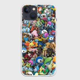 Чехол для iPhone 13 с принтом Покемоны. Стикербомбинг ,  |  | go | pokemon | stikerbombing