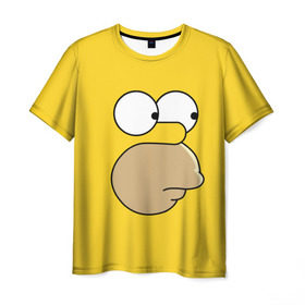Мужская футболка 3D с принтом Гомер Симпсон , 100% полиэфир | прямой крой, круглый вырез горловины, длина до линии бедер | simpsons | гомер | симпсон | симпсоны