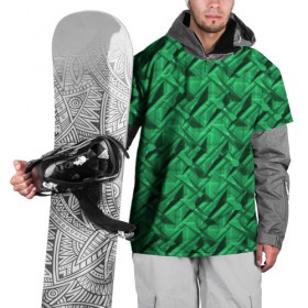 Накидка на куртку 3D с принтом Металл с тиснением зеленый , 100% полиэстер |  | 