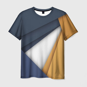 Мужская футболка 3D с принтом Абстракция 4 , 100% полиэфир | прямой крой, круглый вырез горловины, длина до линии бедер | линии | орнамент | прикольные картинки | узор | цвет