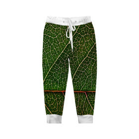 Детские брюки 3D с принтом Листик , 100% полиэстер | манжеты по низу, эластичный пояс регулируется шнурком, по бокам два кармана без застежек, внутренняя часть кармана из мелкой сетки | Тематика изображения на принте: дерево | зеленый | зелень | лист | природа | растения