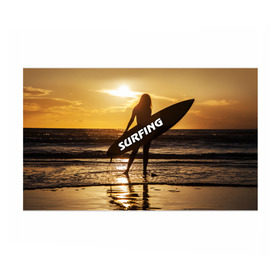 Бумага для упаковки 3D с принтом Surfing , пластик и полированная сталь | круглая форма, металлическое крепление в виде кольца | Тематика изображения на принте: волна | девушка | море | прикольные картинки | сёрфинг | солнце | спорт | экстрим