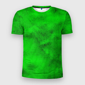 Мужская футболка 3D спортивная с принтом Green , 100% полиэстер с улучшенными характеристиками | приталенный силуэт, круглая горловина, широкие плечи, сужается к линии бедра | Тематика изображения на принте: зеленый | потертость