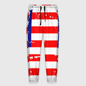 Мужские брюки 3D с принтом Америка , 100% полиэстер | манжеты по низу, эластичный пояс регулируется шнурком, по бокам два кармана без застежек, внутренняя часть кармана из мелкой сетки | grunge | америка | сша | флаг