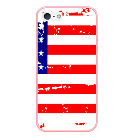 Чехол для iPhone 5/5S матовый с принтом Америка , Силикон | Область печати: задняя сторона чехла, без боковых панелей | grunge | америка | сша | флаг