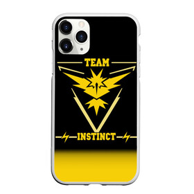 Чехол для iPhone 11 Pro Max матовый с принтом Team Instinct , Силикон |  | go | instinct | pokemon | team | покемон