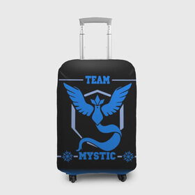 Чехол для чемодана 3D с принтом Team Mystic , 86% полиэфир, 14% спандекс | двустороннее нанесение принта, прорези для ручек и колес | go | mystic | pokemon | team | покемон