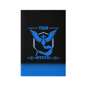 Обложка для паспорта матовая кожа с принтом Team Mystic , натуральная матовая кожа | размер 19,3 х 13,7 см; прозрачные пластиковые крепления | go | mystic | pokemon | team | покемон