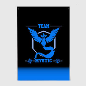 Постер с принтом Team Mystic , 100% бумага
 | бумага, плотность 150 мг. Матовая, но за счет высокого коэффициента гладкости имеет небольшой блеск и дает на свету блики, но в отличии от глянцевой бумаги не покрыта лаком | go | mystic | pokemon | team | покемон