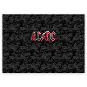 Поздравительная открытка с принтом AC/DC , 100% бумага | плотность бумаги 280 г/м2, матовая, на обратной стороне линовка и место для марки
 | ac dc | acdc | rock | ангус янг | рок