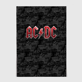 Постер с принтом AC/DC , 100% бумага
 | бумага, плотность 150 мг. Матовая, но за счет высокого коэффициента гладкости имеет небольшой блеск и дает на свету блики, но в отличии от глянцевой бумаги не покрыта лаком | ac dc | acdc | rock | ангус янг | рок