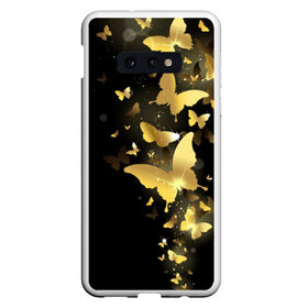 Чехол для Samsung S10E с принтом Золотые бабочки , Силикон | Область печати: задняя сторона чехла, без боковых панелей | Тематика изображения на принте: бабочки | девушкам | злато | золото
