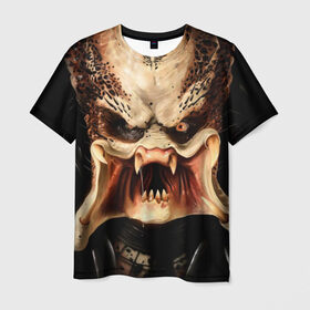 Мужская футболка 3D с принтом Хищник , 100% полиэфир | прямой крой, круглый вырез горловины, длина до линии бедер | predator | зубы | инопланетянин