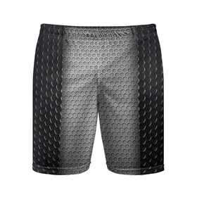 Мужские шорты 3D спортивные с принтом Кольчужка ,  |  | Тематика изображения на принте: кольчуга | металл | сетка