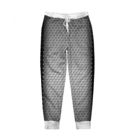 Мужские брюки 3D с принтом Кольчужка , 100% полиэстер | манжеты по низу, эластичный пояс регулируется шнурком, по бокам два кармана без застежек, внутренняя часть кармана из мелкой сетки | кольчуга | металл | сетка