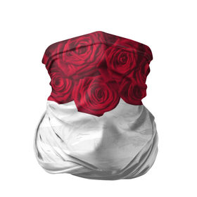 Бандана-труба 3D с принтом Roses White , 100% полиэстер, ткань с особыми свойствами — Activecool | плотность 150‒180 г/м2; хорошо тянется, но сохраняет форму | розы цветы swag тренд мода клубная