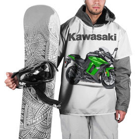 Накидка на куртку 3D с принтом Kawasaky Ninja 1000 , 100% полиэстер |  | kawasaky